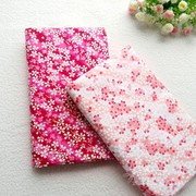 日式和服装靠垫抱枕布料，和风樱花烫金粉纯棉平纹平布口金包包布