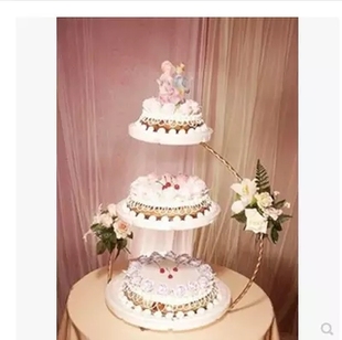 欧式创意铁艺蛋糕架婚庆，三层糕点架花架生日多层甜品架