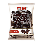 百诺黑巧克力225g袋 纯黑75% 巧克豆入口丝滑生日礼上海特产