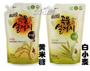 韩国爱敬白小麦黄，米糠天然洗洁精餐具清洁剂袋装1200ml
