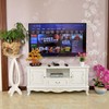 欧式现代简约田园白色客厅电视柜，组合地柜韩式电视机柜实木家具