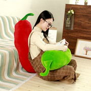 卡通蔬菜辣椒抱枕公仔毛绒，玩具红辣椒男朋友枕，沙发枕头午睡趴枕
