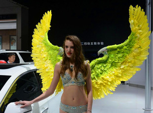 维多利亚的秘密走秀服装羽毛天使，大翅膀模特成人表演道具比基尼
