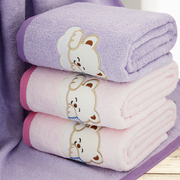 纯棉刺绣儿童毛巾被加厚卡通婴儿，浴巾正方形包被夏季盖毯110*110