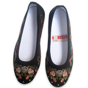 小花园福牌绣花鞋绸缎老北京布鞋女鞋，单鞋平跟老人鞋923