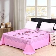 国民老式床单 纯棉斜纹传统老式加厚磨毛印花床单双人床单被单