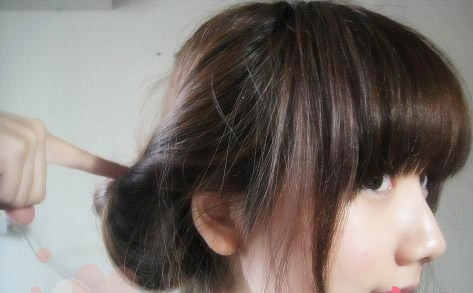 超简单<em>齐刘海</em>的梨花头韩式松散苞头法教程_s